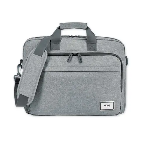 Solo Sustainable Recycled Collection Laptop Bag, Fits Devices Up to 15.6", Gray