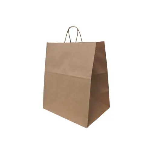 Solupac™ Emporium Twist Handle Bag, Natural, 14" x 9.84" x 15.5", 200/Carton