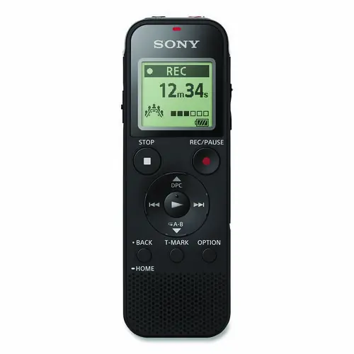 Sony® ICD-PX470 Digital Voice Recorder, 4 GB, Black