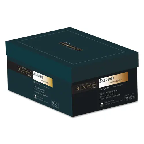 Southworth® 25% Cotton #10 Business Envelope, Natural, 250/Box
