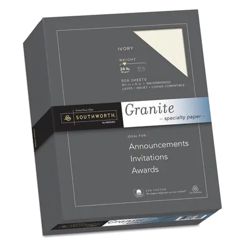 Southworth® Granite Specialty Paper, Ivory, 500 Sheets