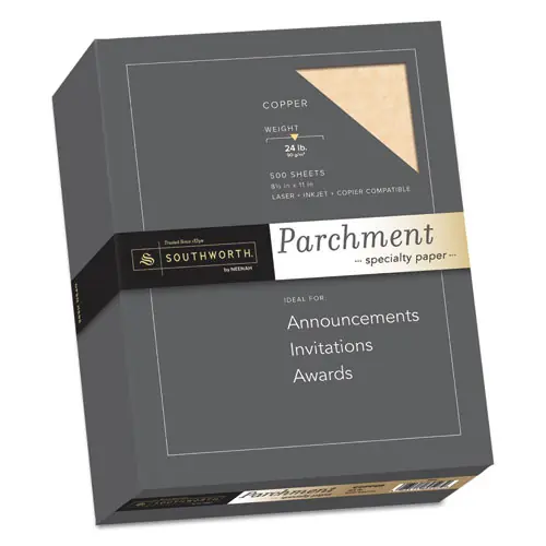 Southworth® Parchment Specialty Paper, Copper, 500 Sheets, 24 lb, 8.5 x 11