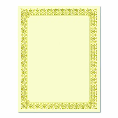 Southworth® Premium Certificates, Ivory/Gold with Fleur Gold Foil Border, 15/Pack