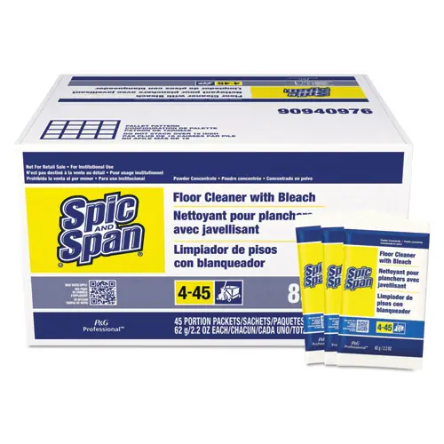 Spic and Span® Bleach Floor Cleaner Packets, 2.2oz, 45 Packets/Carton