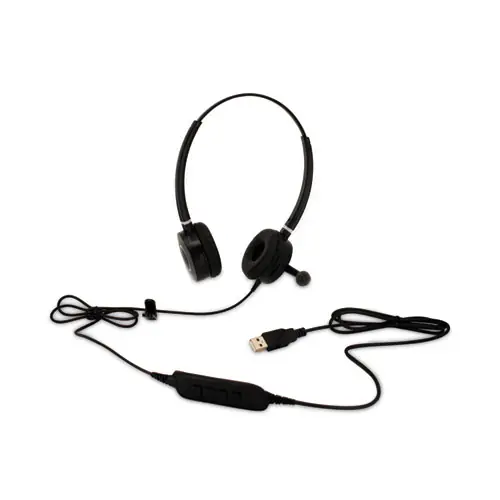 Spracht HS-WD-USB-2 Binaural Over The Head Headset, Black