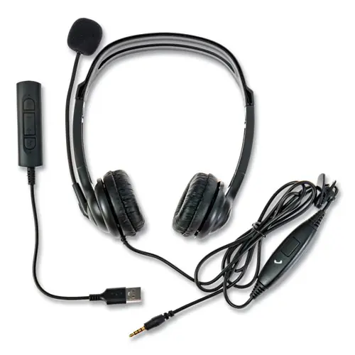 Spracht ZuM3500 Binaural Over The Head USB Headset, Black