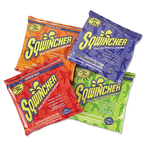 Sqwincher® Powder Pack Concentrated Activity Drink, Assorted, 23.83 oz, 32 Packets/Carton