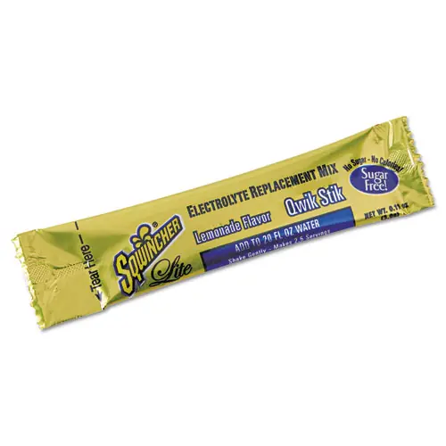 Sqwincher® Sugar-Free Qwik Stik Energy Drink Mix, Lemonade, 50 Packets