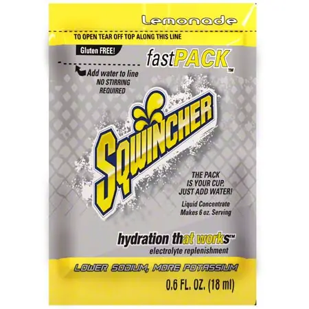 Sqwincher Fast Pack® Single Serve Powder - Lemonade