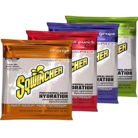 Sqwincher Powder Pack™ - Assorted Flavors, 2.5 Gallon Yield