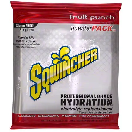Sqwincher Powder Pack™ - Fruit Punch, 5 Gallon Yield