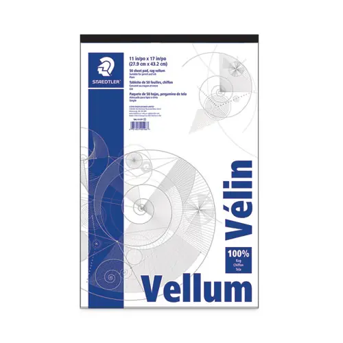 Staedtler® Mars Translucent Vellum Art and Drafting Paper, 50 Sheets, 11 x 17 inches, 16 lb Bristol Weight