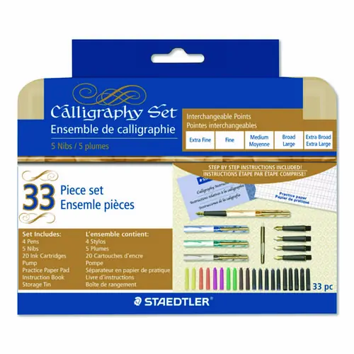Staedtler® Master the Art of Calligraphy Fountain Pen Set, 33 Pieces