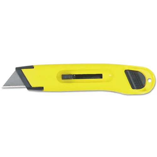Stanley® Plastic Light-Duty Utility Knife with Retractable Blade, Yellow