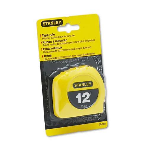 Stanley Bostitch® Power Return Tape Measure w/Belt Clip, 12 ft, Yellow
