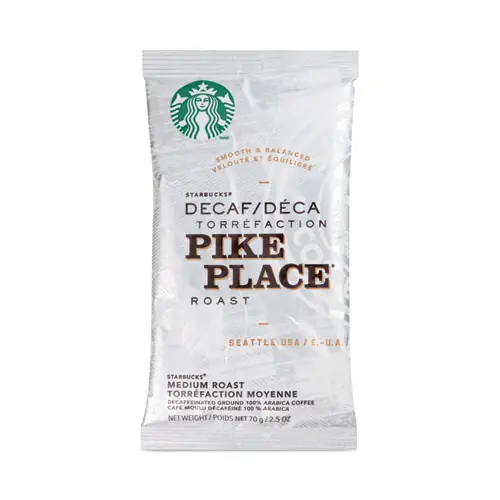 Starbucks® Coffee, Pike Place Decaf, 72 Packets/Carton