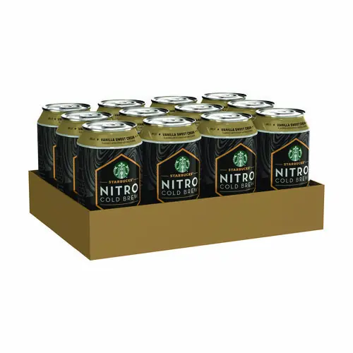 Starbucks® Nitro Cold Brew Coffee, Vanilla Sweet Cream, 9.6 oz Can, 12/Carton