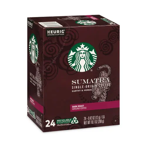 Starbucks® Sumatra Coffee K-Cups, Dark Roast, 0.4 oz, 24/Box