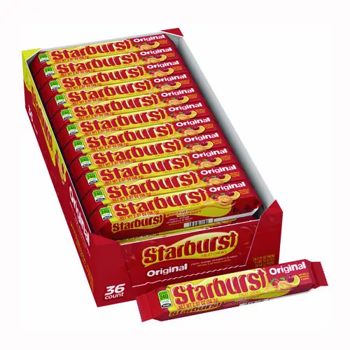Starburst® Original Fruit Chews, Cherry, Lemon, Orange & Strawberry - 12 Pieces Per Pack, 36 Packs Per Box