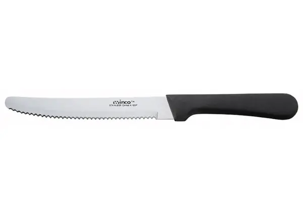 Steak Knife – Black Poly, Safety Tip