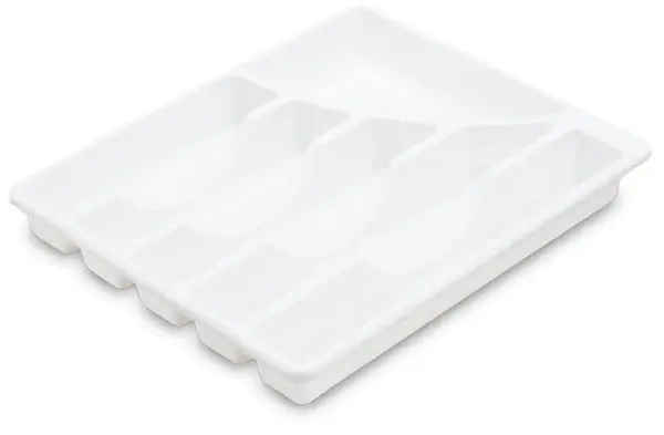 Sterilite 6 Compartment Plastic Cutlery Tray