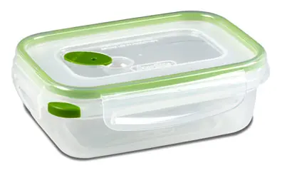 Sterilte Ultra-Seal 3.1 Cup Rectangle Food Storage Container, Green
