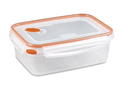 Sterilte Ultra-Seal 8.3 Cup Rectangle Food Storage Container, Orange