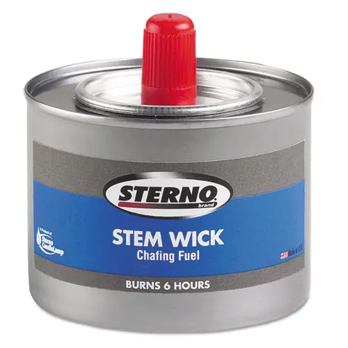 Sterno® Chafing Fuel Can with Stem Wick, Methanol, 6-Hour Burn Time, 1.89 g - 24/Carton