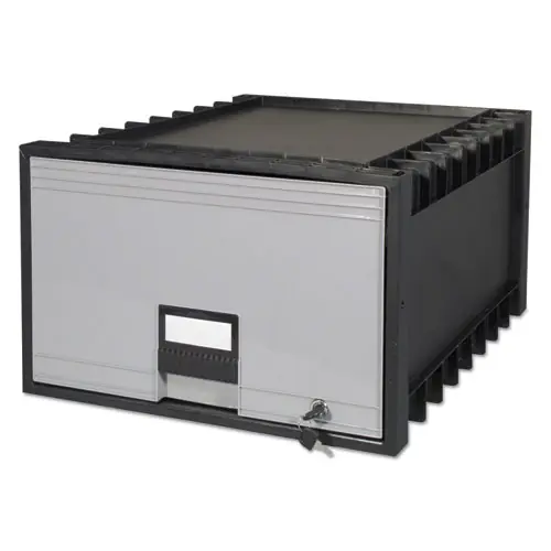 Storex Archive Storage Drawers with Key Lock, Black/Gray, Legal Size, 18.25" x 24" x 11.5"