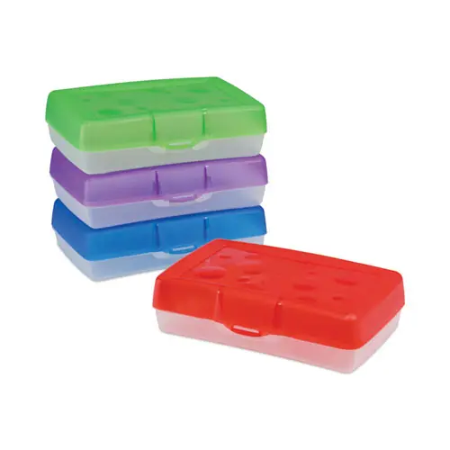 Storex Pencil Box, Randomly Assorted Colors