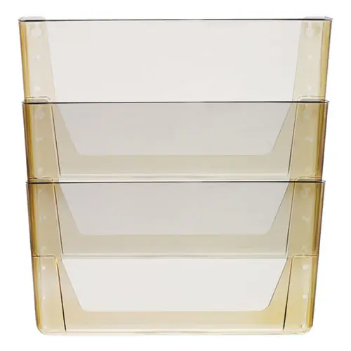 Storex Wall File, 3 Sections, Legal Size, Smoke, 3/Set