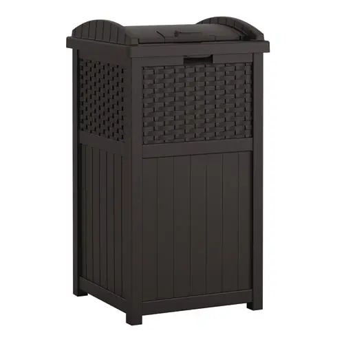 Suncast® 30 Gallon Trash Hideaway, Plastic, Black