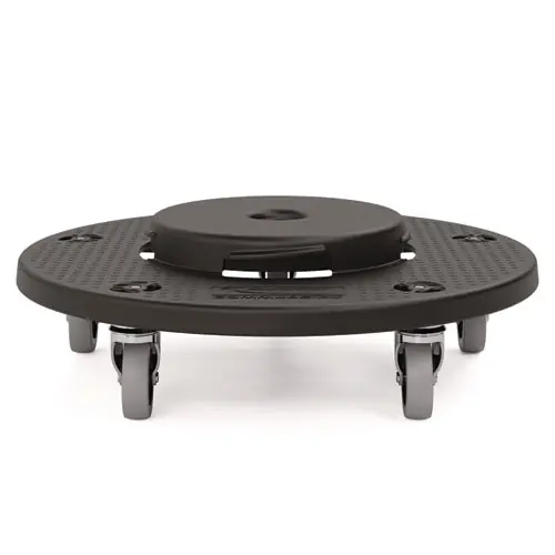 Suncast Commercial® Utility Trash Can Dolly, 350 lb Capacity, 20.75" x 6.5", Black, 2/Pack