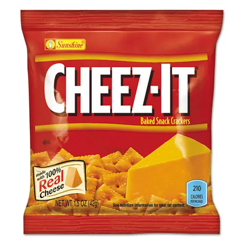 Sunshine® Cheez-it Crackers, Reduced Fat, 1.5 oz Bag, 60/Carton