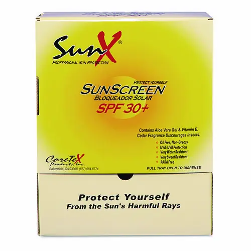 SunX® SPF30 Sunscreen, Single Dose Pouch, 100/Box