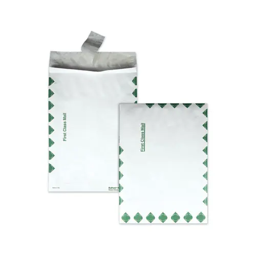 Survivor® Heavy 18 lb Tyvek Open End Expansion Mailers, First Class, #13 1/2, 10 x 13, White, 100/Carton