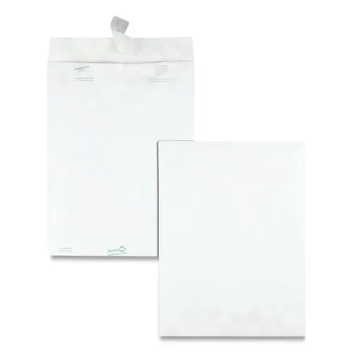 Survivor® Lightweight 14 lb Tyvek Catalog Mailers, #10 1/2, Square Flap, Redi-Strip Adhesive Closure, 9 x 12, White, 100/Box