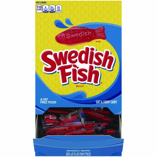 Swedish Fish® Grab-and-Go Candy Snacks, 240 Pieces/Box