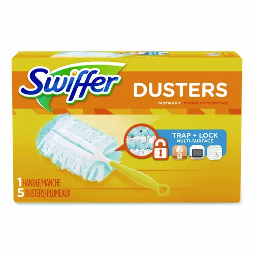 Swiffer® Dusters Starter Kit, Dust Lock Fiber, Blue/Yellow
