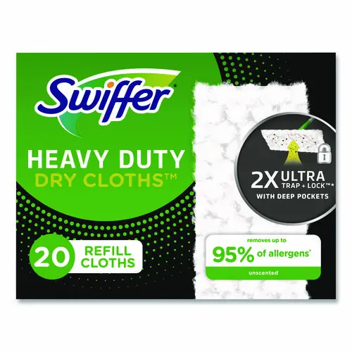 Swiffer® Heavy-Duty Dry Refill Cloths, 20/Pack, 4 Packs/Carton
