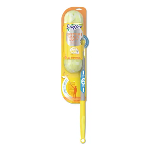 Swiffer® Heavy Duty Dusters with Super Extender Handle, 6 ft, 4 Kits per Carton (1 Handle + 4 Dusters each)