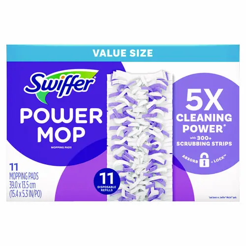 Swiffer® PowerMop Mopping Pads, 11.41 x 5.31, 11/Box, 2 Boxes/Carton