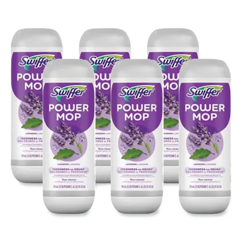 Swiffer® PowerMop Refill Cleaning Solution, Lavender Scent, 25.3 oz, 6/Carton