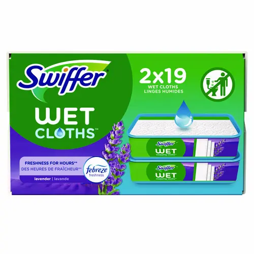 Swiffer® Sweeper TRAP + LOCK Wet Mop Cloth, Lavender Scent, 38/Pack