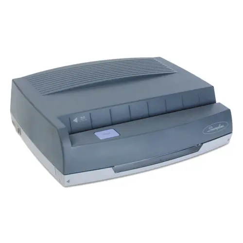Swingline® 50-Sheet 350MD Electric Three-Hole Punch, 9/32" Holes, Gray
