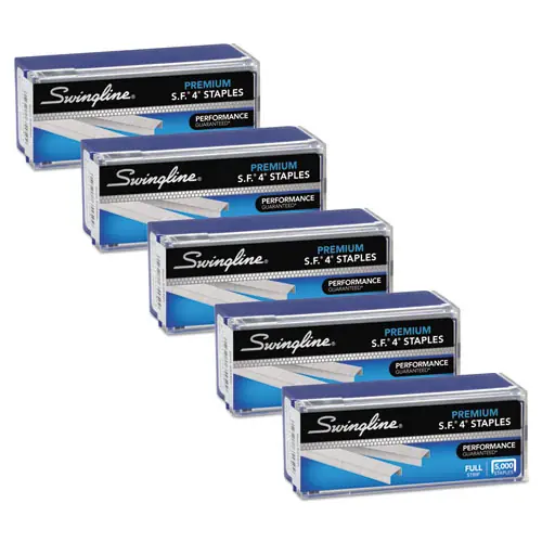 Swingline® S.F. 4 Premium Staples, 5,000 Staples per Box, 5 Boxes per Pack