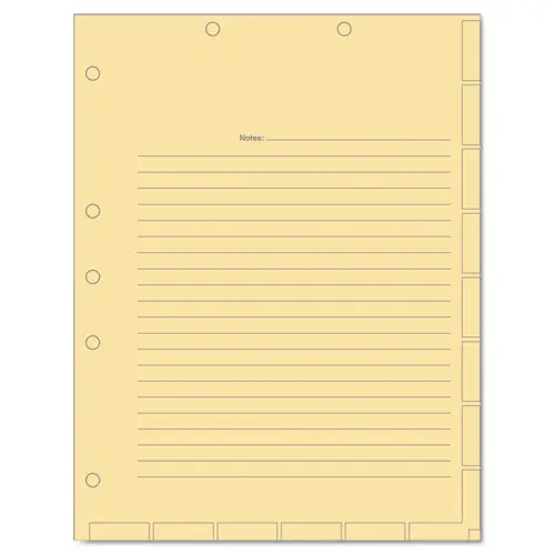 Tabbies® Medical Chart Index Divider Sheets, Untabbed, 11 x 8.5, Manila, 400/Box