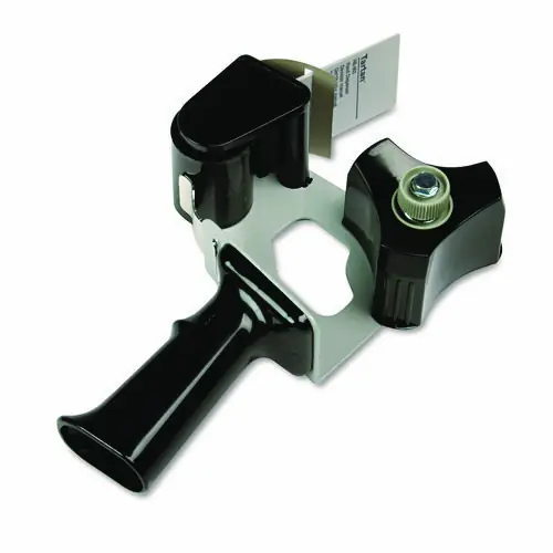 Tartan™ Pistol Grip Box Sealing Tape Dispenser, 3" Core, Black