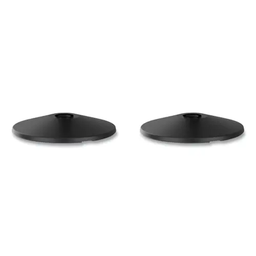 Tatco Adjusta-Tape Crowd Control Base Only, Steel, 14" Diameter, Black, 2/Box