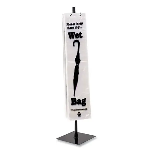 Tatco Wet Umbrella Bag Stand, Powder Coated Steel, Black